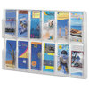 Reveal Clear Literature Displays, 12 Compartments, 30x2x20.25, Clear