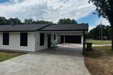 Inspiration for a modern garage remodel in Dallas