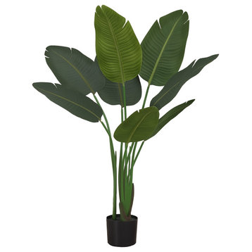 Artificial Plant, 44" Tall, Indoor, Floor, Greenery, Potted, Green Leaves