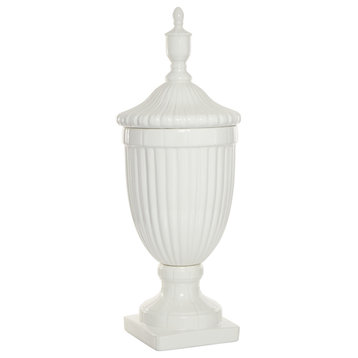 Country White Ceramic Decorative Jars 57560
