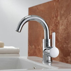 Chrome Finish Solid Brass Bathroom Sink Tap T0542 - Bathroom Sink Faucets