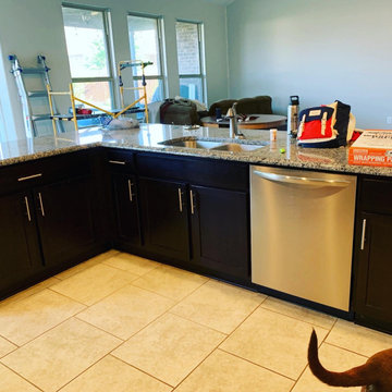 Round Rock Kitchen Remodel with Cabinet Painting & Flooring