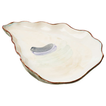 Seaside Oyster Plate, Large, Set of 2