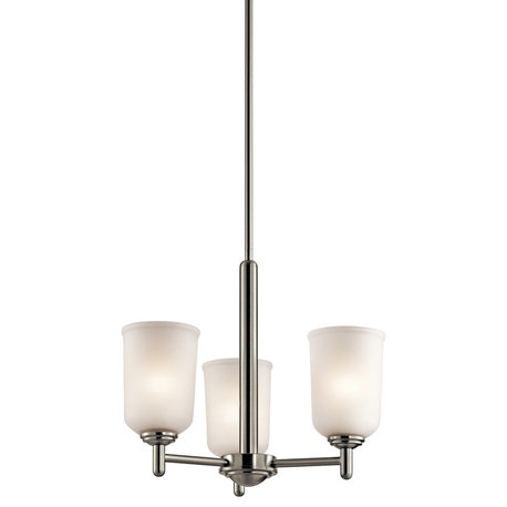 Kichler Shailene Mini Chandelier, Brushed Nickel, 3