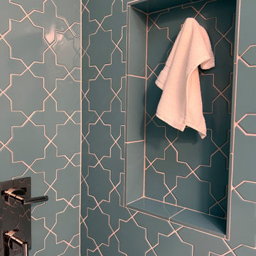 Shampoo Niche with a Convenient Robe Hook
