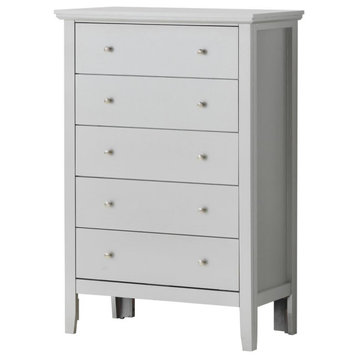 Primo Silver Champagne 5 Drawer Chest of Drawers (32 in L. X 16 in W. X 48...