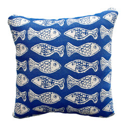 School Of Fish Mariner Accent Pillow - Decorative Pillows