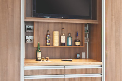 Inspiration for a large transitional attached two-car garage workshop remodel in Columbus