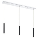 Z-Lite - Forest 3-Light Linear Pendant Light In Chrome - This 3-Light Linear Pendant Light From Z-Lite Is A Part Of The Forest Collection And Comes In A Chrome Finish.It Measures 12" High X 46" Long X 4" Wide. This Light Uses 3 Led-Integrated Bulb(S). Damp Rated. Can Be Used In Humid Environments Like Bathrooms Or Covered Outdoor Areas. This item includes a 3 years warranty. This item ususally ships in 2 days.   This light requires 3 ,  Watt Bulbs (Not Included) UL Certified.