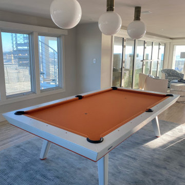 A Hamptons Pool Table in refreshing white and orange