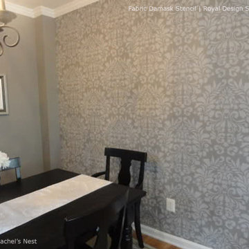 Fabric Damask Stencil Projects