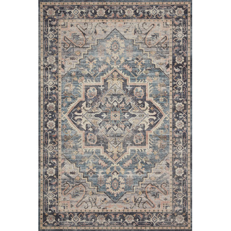 Loloi II Printed Hathaway Navy/Multi Area Rug, 7'6"x9'6"