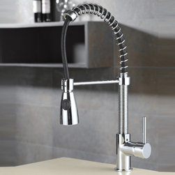 Kraus Single Lever Pull Out Kitchen Faucet Chrome KPF-1612 - Kitchen Faucets
