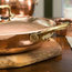 Rounded Copper Serving Pan with Lid, Copper, 22cm