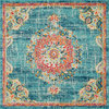 Traditional Area Rug, Penelope Collection, Lagoon, Square 8'