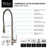 32" Undermount Stainless Steel Kitchen Sink, Pull-Down Faucet SS with Dispenser