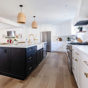 Wall removal opens up space in kitchen remodel