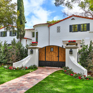 MAGNIFICENT MALIBU ENTRANCE AND COURTYARD