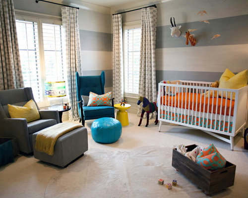 Grey And White Nursery | Houzz