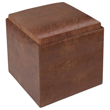 Rockwood Cube Storage Ottoman with Tray