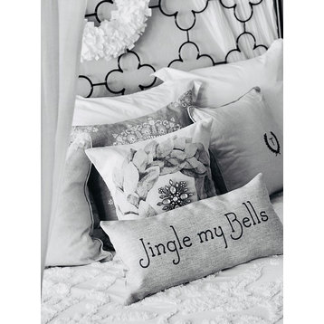 Jingle Bells Holiday Thanksgiving Double Sided Fall Indoor Outdoor Pillow