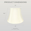 Royal Designs Modified Bell Lamp Shade, Eggshell, 10x16x12.5, Single
