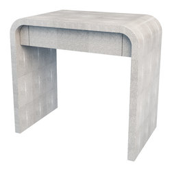 Furniture Design Link (design and photo real rendering) - Shagreen Bedside Table - Side Tables And End Tables