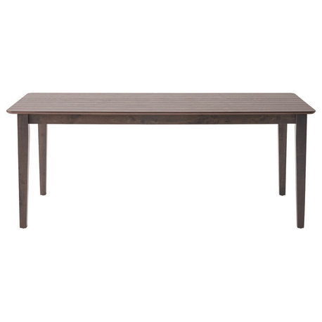 Odelia Rectangular 8-Seat Farmhouse Dining Table, Gray Finish