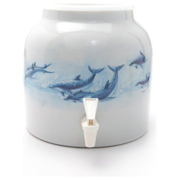 Goldwell Designs Paradise of Dolphins Design Water Dispenser Crock
