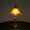 Table Lamp Amber Polished Brass Table Lamp 17"H |
