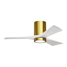 Irene-3HLK 42" Ceiling Fan, LED Light Kit, Brushed Brass/Matte White
