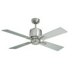 Veloce 46-Inch Brushed Steel Ceiling Fan