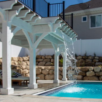All-in-ONE: Pavilion, Deck, Diving Platform, Waterfall, Swimming FUN!