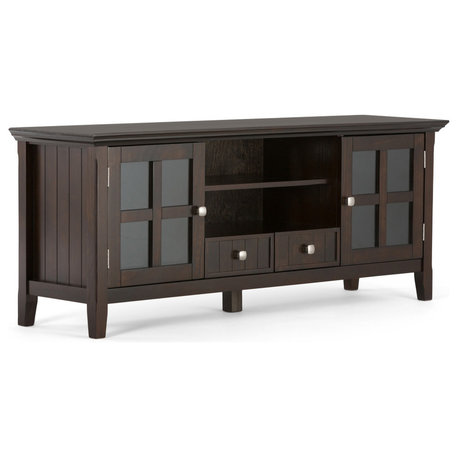 Acadian Solid Wood 60" Tv Media Stand, Brunette Brown