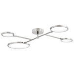 Hudson Valley Lighting - Hudson Valley Lighting 4104-PN Saturn - Four Light Flush Mount - Warranty -  ManufacturerSaturn Four Light Fl Polished Nickel MattUL: Suitable for damp locations Energy Star Qualified: n/a ADA Certified: n/a  *Number of Lights: Lamp: 4-*Wattage:30w Integrated LED bulb(s) *Bulb Included:Yes *Bulb Type:Integrated LED *Finish Type:Polished Nickel