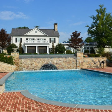 Infinity edge pool with underground grotto