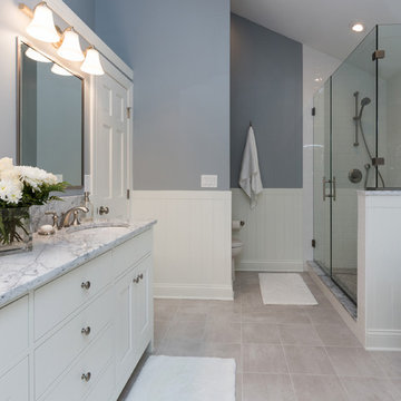 Master Bath Opens Up to Transitional Style
