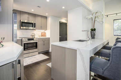Inspiration for a contemporary kitchen remodel in Houston
