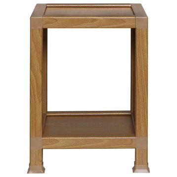 OneSpace ECO 100% Recycled Paper End Table, Oak