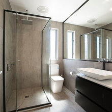 black shower screen