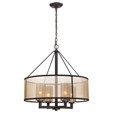 Diffusion 4-Light Chandelier, Oil Rubbed Bronze