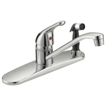 Banner Single Lever Kitchen Faucet With Integral Spray, Chrome