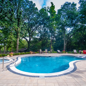 Oswego, IL Freeform Pool and Hot Tub