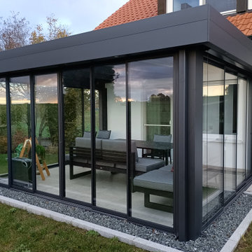 Sommergarten in Flachdachoptik und 2 Fach Isolierglas