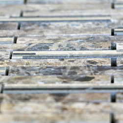 Dark and Light Brown Matte Random Brick Pattern Marble Stone Tiles - Home Accessories & Decor