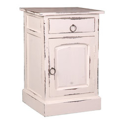 Sunset Trading Cottage Whitewashed Nightstand - Nightstands And Bedside Tables