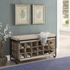 Bench With Shoe Cubbies, Oil Rubbed Bronze