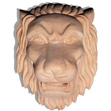 Medium Jana Lion Head Carving, Cherry