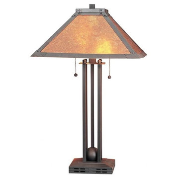 24.5" Height Metal Table Lamp In Matte Black