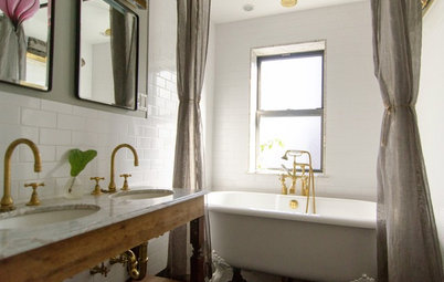 Room of the Day: Brass Warms a Brownstone Bathroom